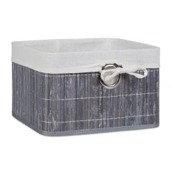 Relaxdays 4x Aufbewahrungskorb In Grau - (B)31 X (H)20 X (T)31 Cm