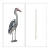 Relaxdays 4x Dekofigur "Reiher" In Grau
