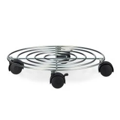 Relaxdays 4x Pflanzenroller In Silber