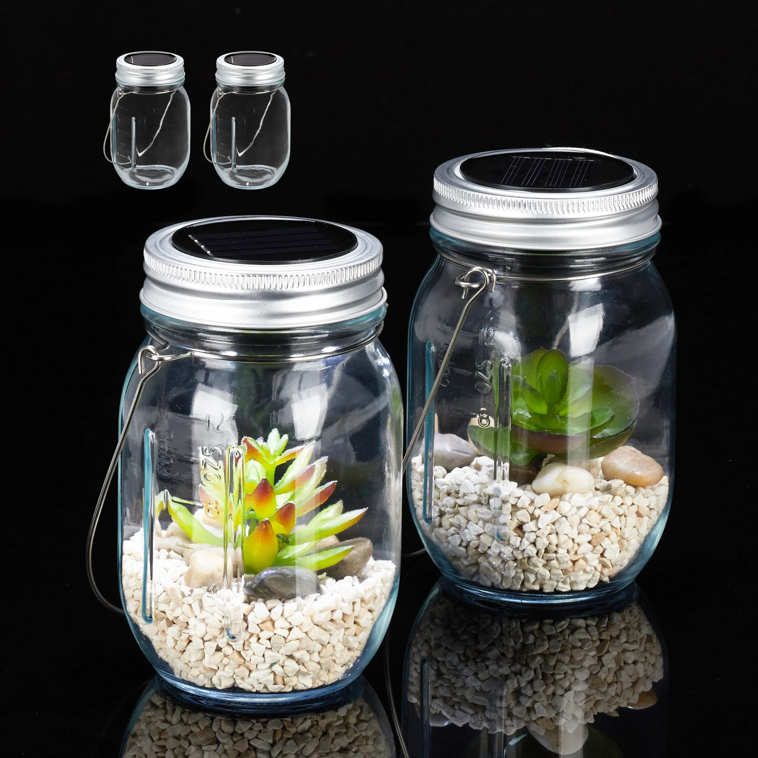 Relaxdays 4x Solarlampe In Transparent – Bild 8