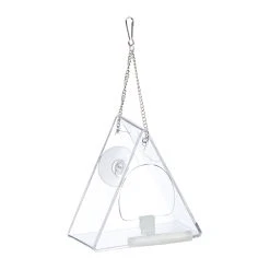 Relaxdays 4x Vogelfutterhaus In Transparent