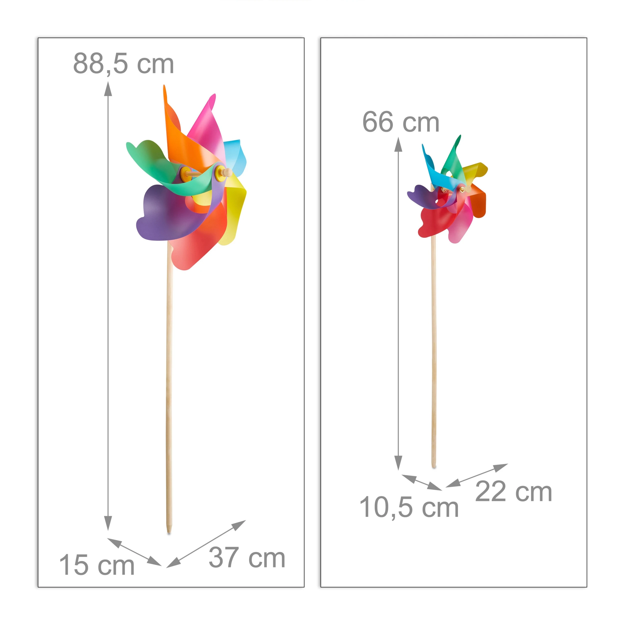 Relaxdays 4x Windrad In Bunt – Bild 4