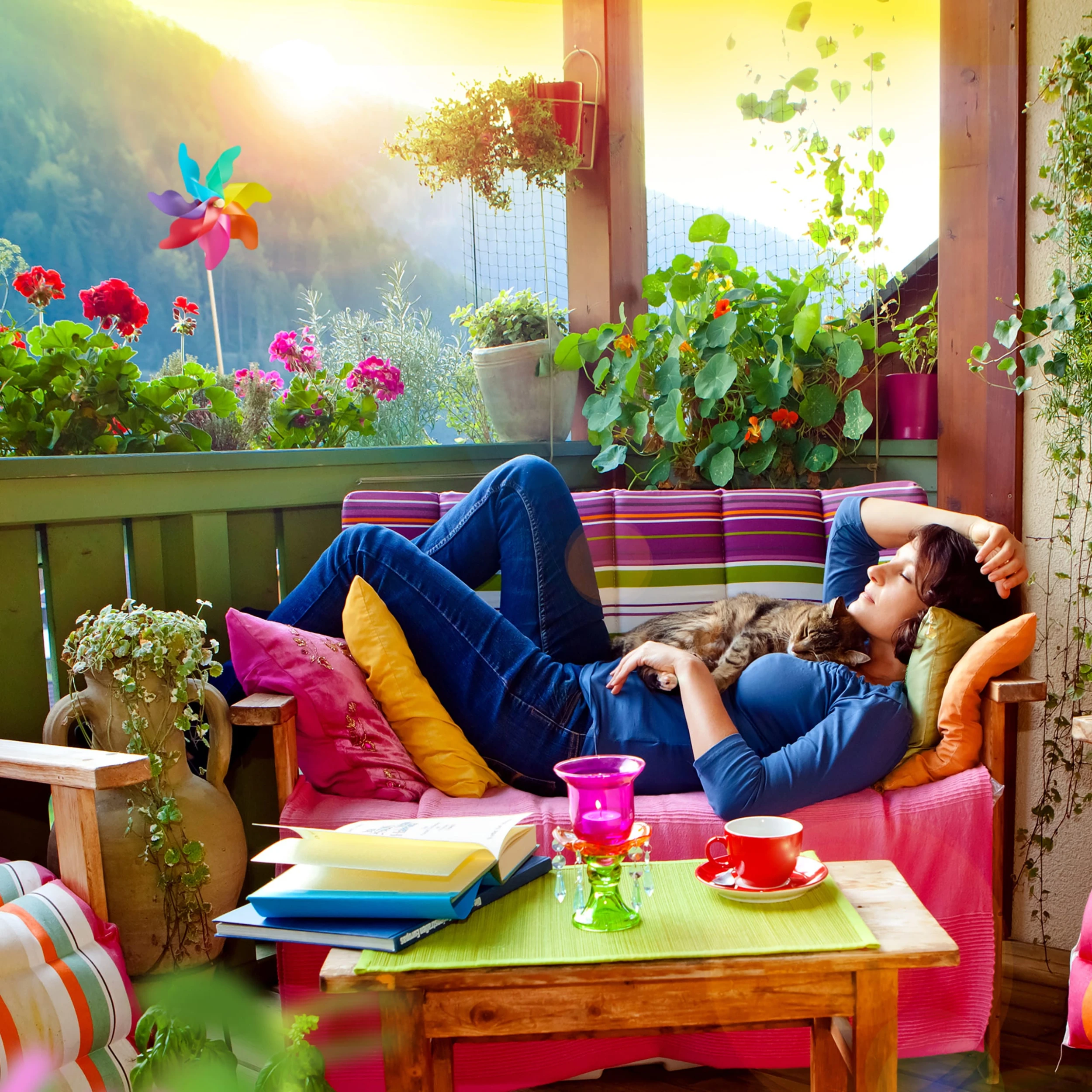 Relaxdays 4x Windrad In Bunt – Bild 5