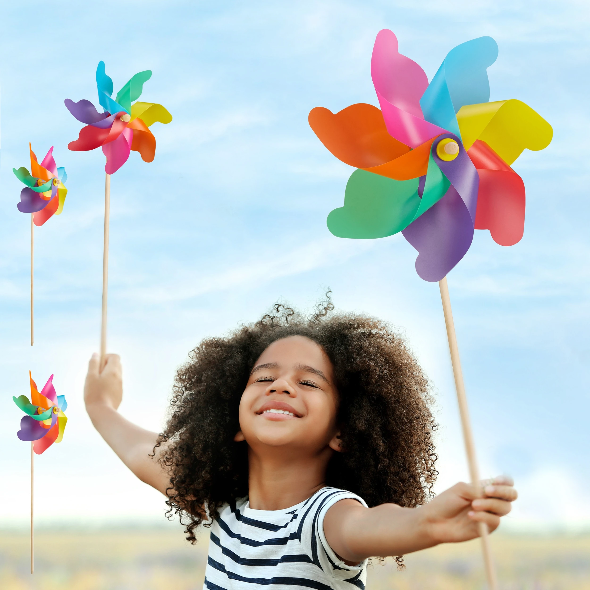 Relaxdays 4x Windrad In Bunt – Bild 8