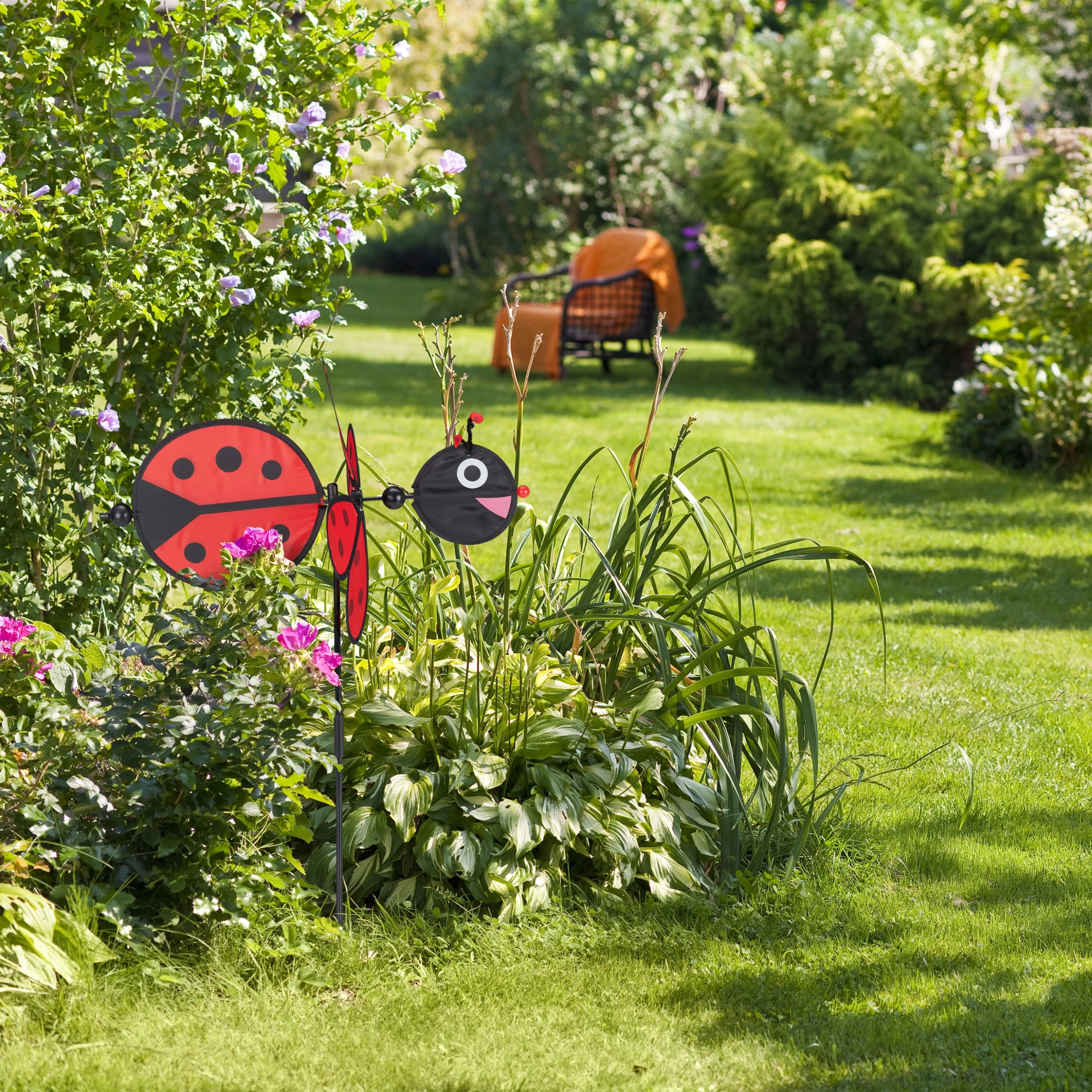 Relaxdays 4x Windrad In Rot/Schwarz - (B)36,5 X (H)76,5 X (T)51,5 Cm – Bild 5