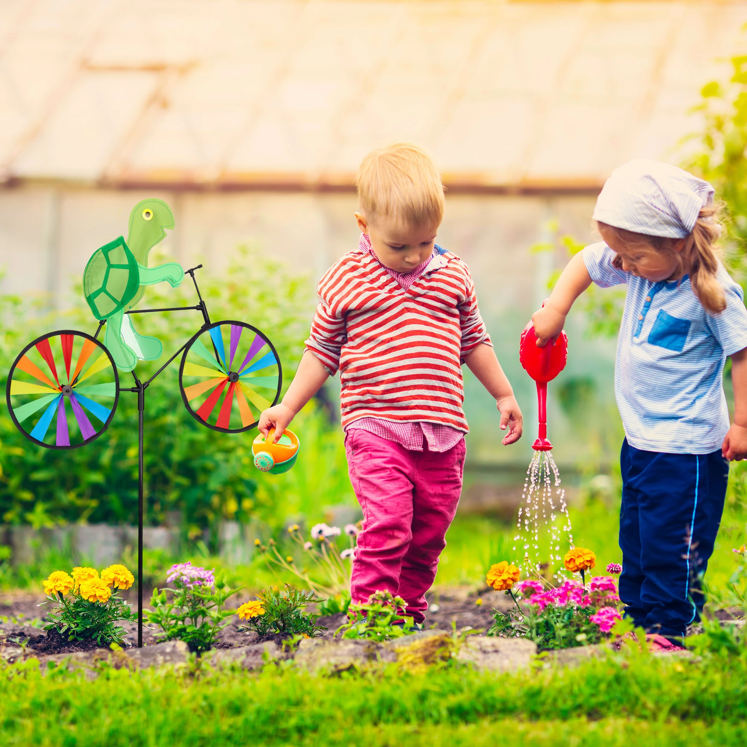 Relaxdays 4x Windrad "Schildkröte" In Bunt – Bild 2