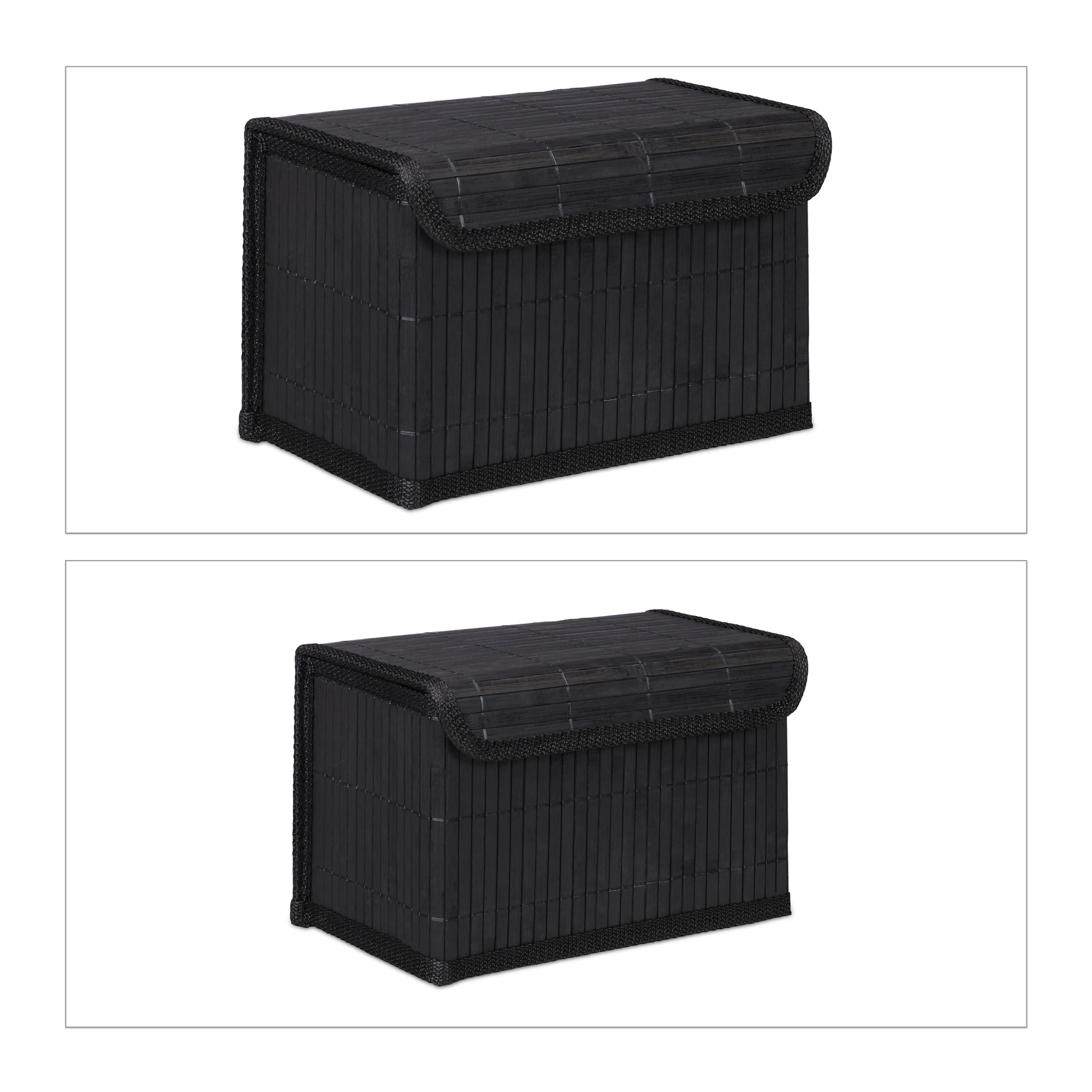 Relaxdays 5-tlg. Aufbewahrungskorb In Schwarz – Bild 8