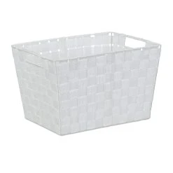 Relaxdays 5 X Aufbewahrungskorb In Weiß - (B)35x (H)22 X (T)25,5 Cm