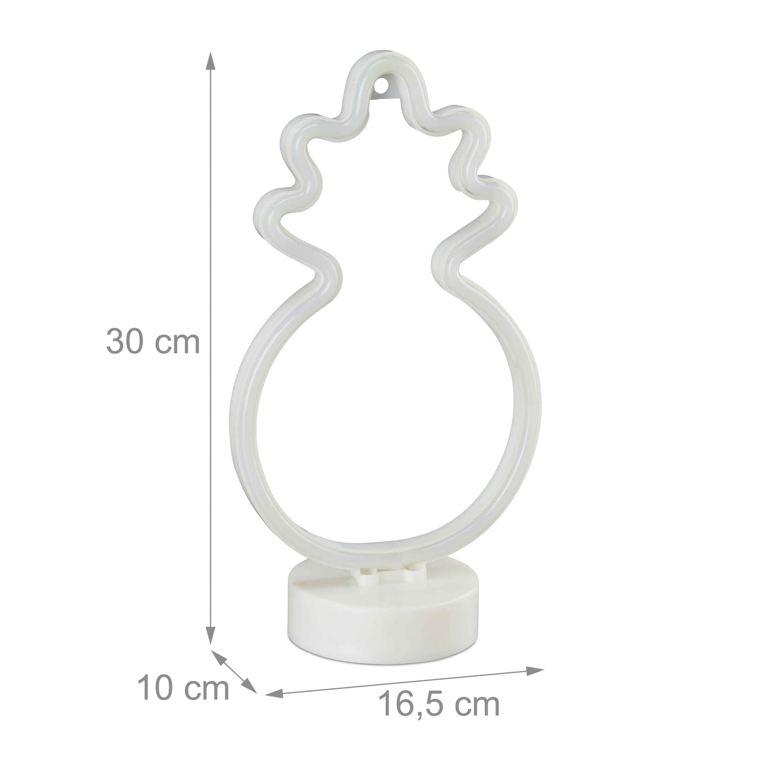 Relaxdays 5x LED-Neonlicht "Ananas" In Orange/Grün – Bild 4