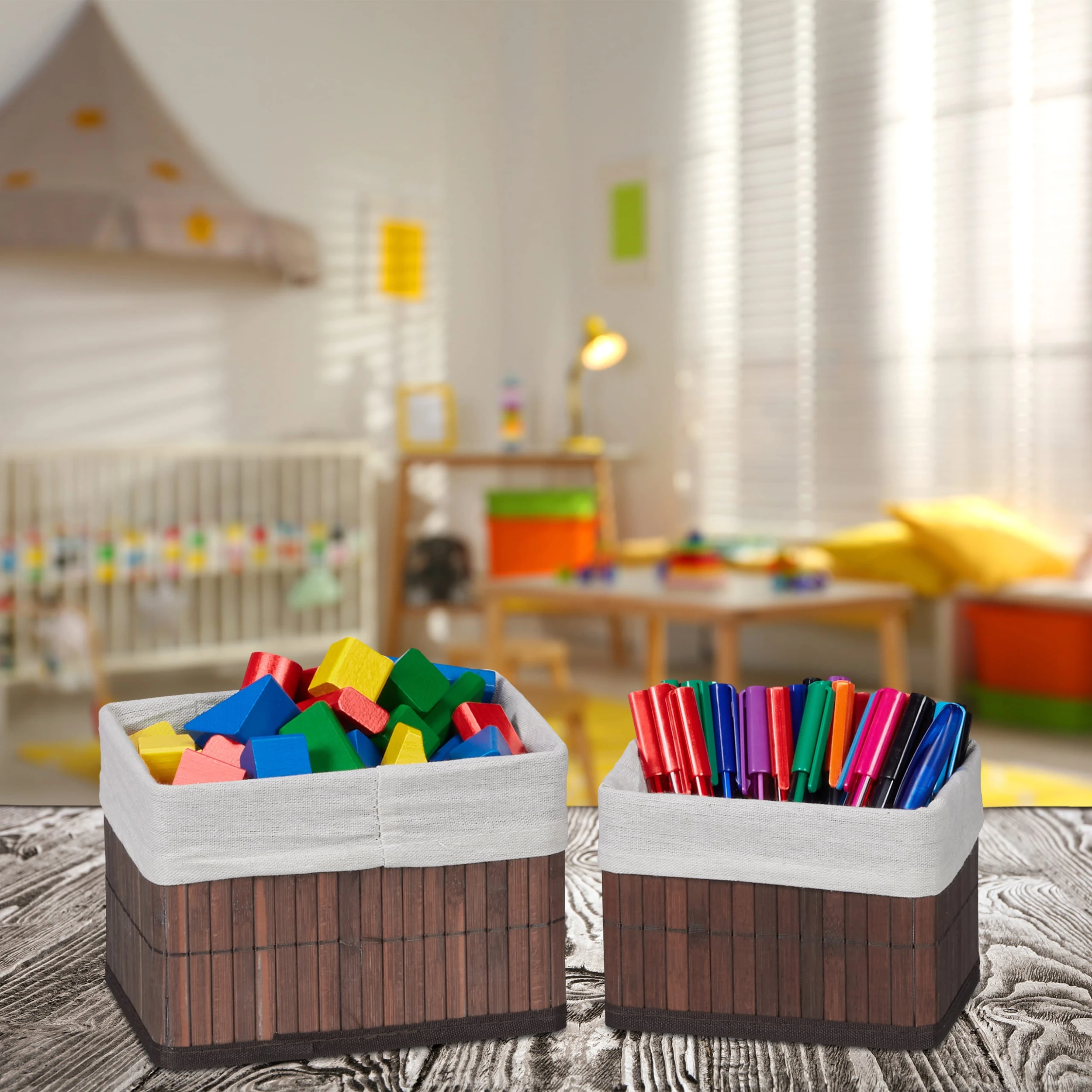 Relaxdays 6 Tlg. Aufbewahrungskorb Set In Braun – Bild 5