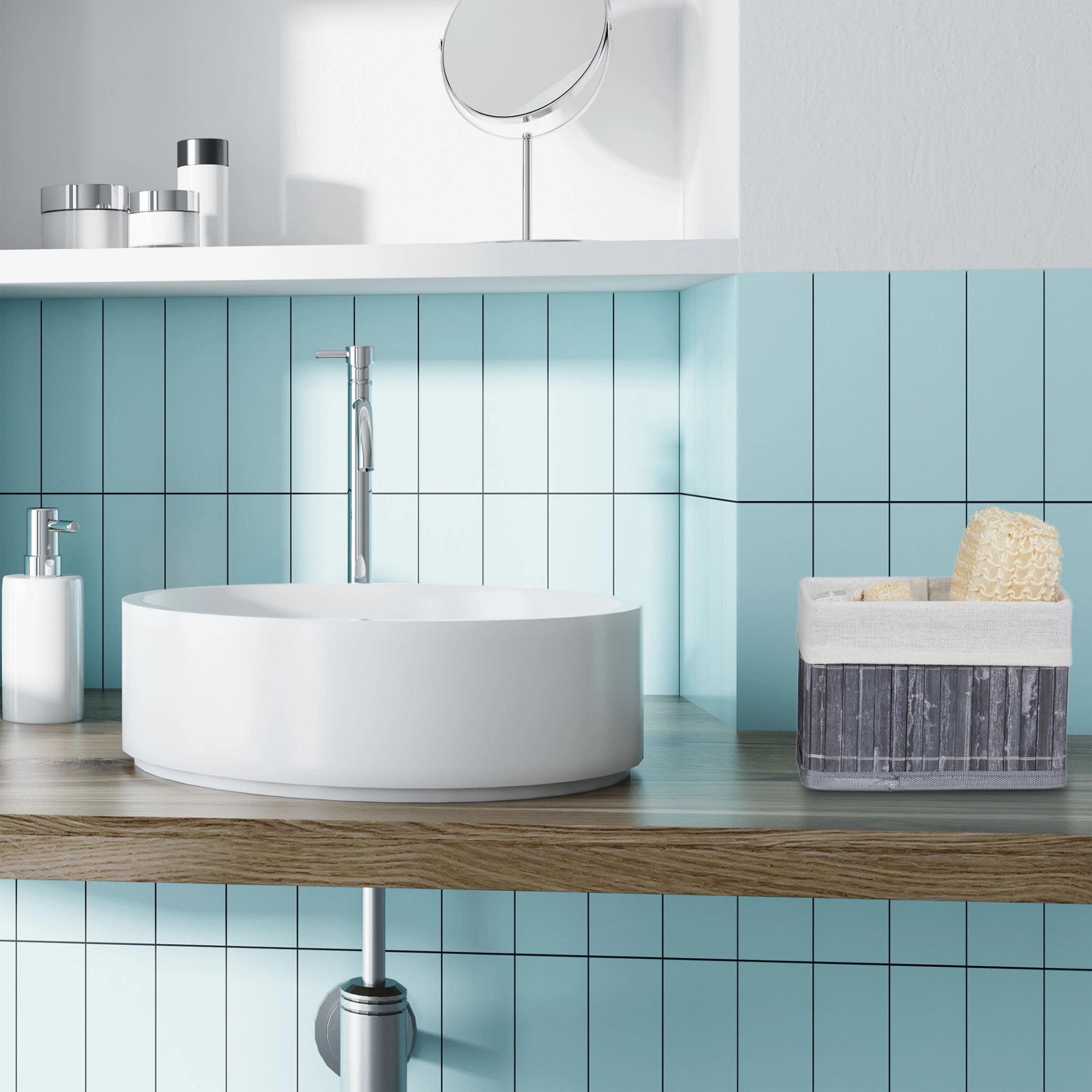 Relaxdays 6 X Aufbewahrungskorb In Grau – Bild 2