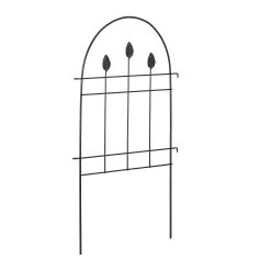 Relaxdays 6 X Beetzaun "Blätter" In Schwarz