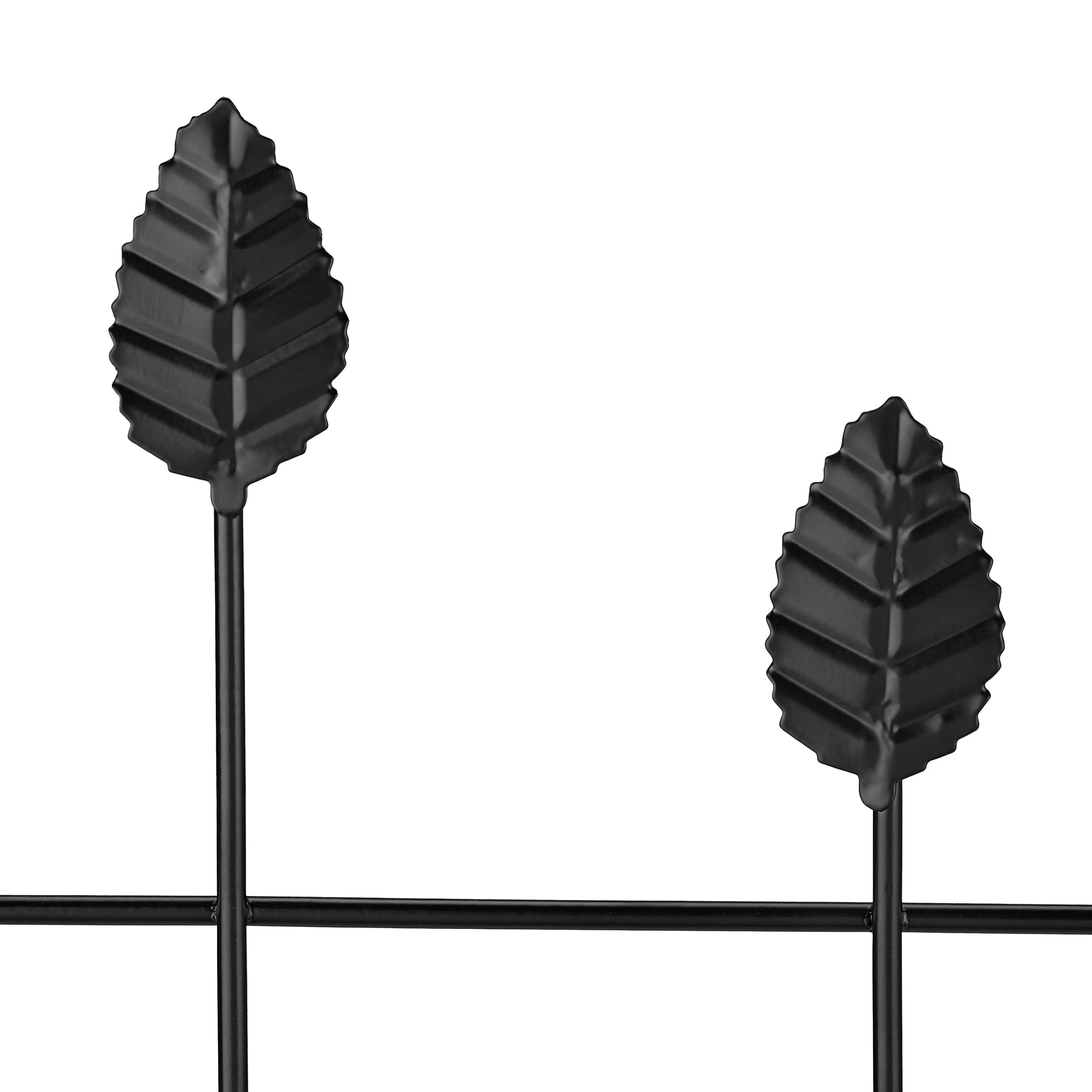 Relaxdays 6 X Beetzaun "Blätter" In Schwarz – Bild 7