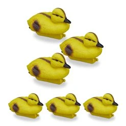 Relaxdays 6x Teichente In Gelb/ Schwarz