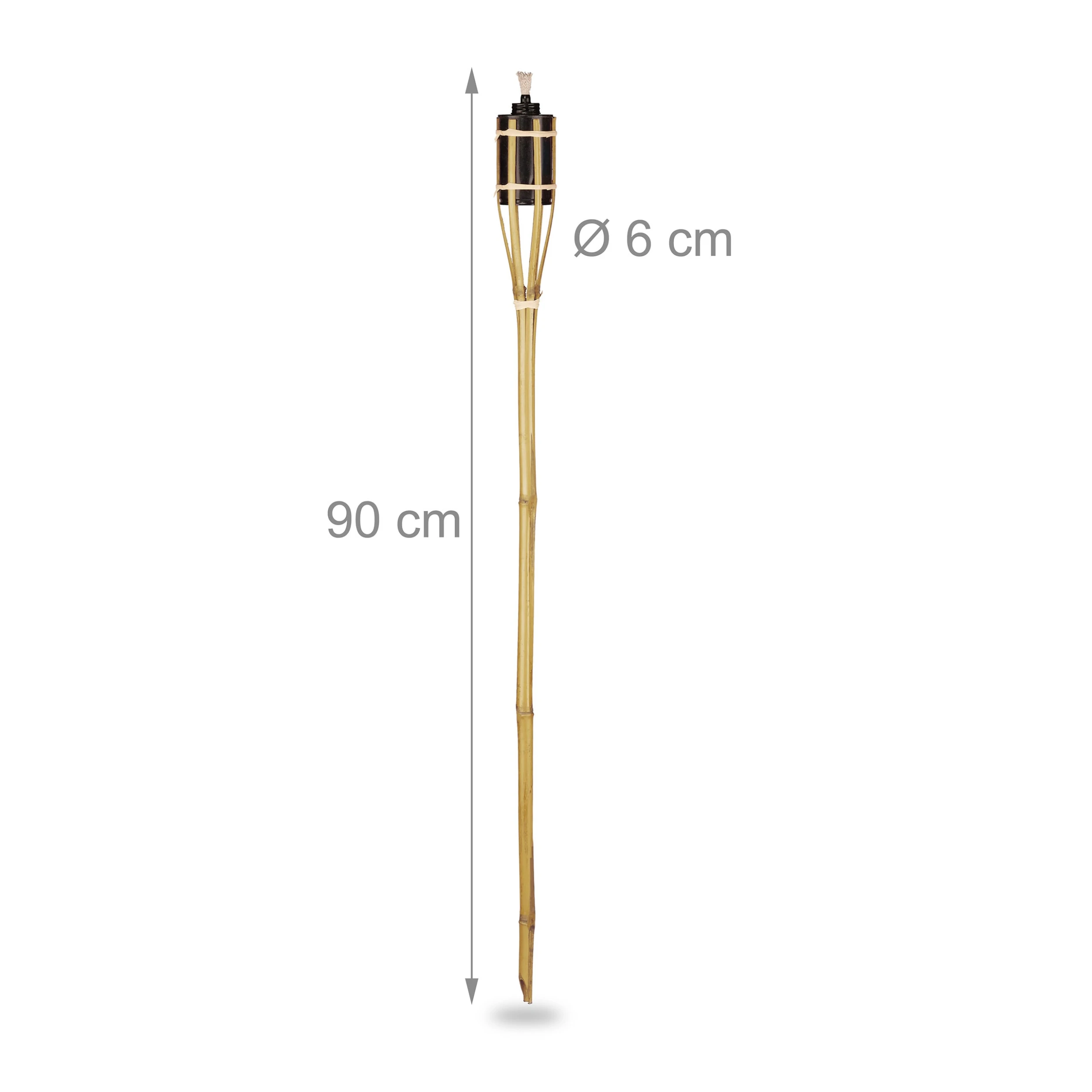 Relaxdays 8 X Gartenfackel In Natur – Bild 3