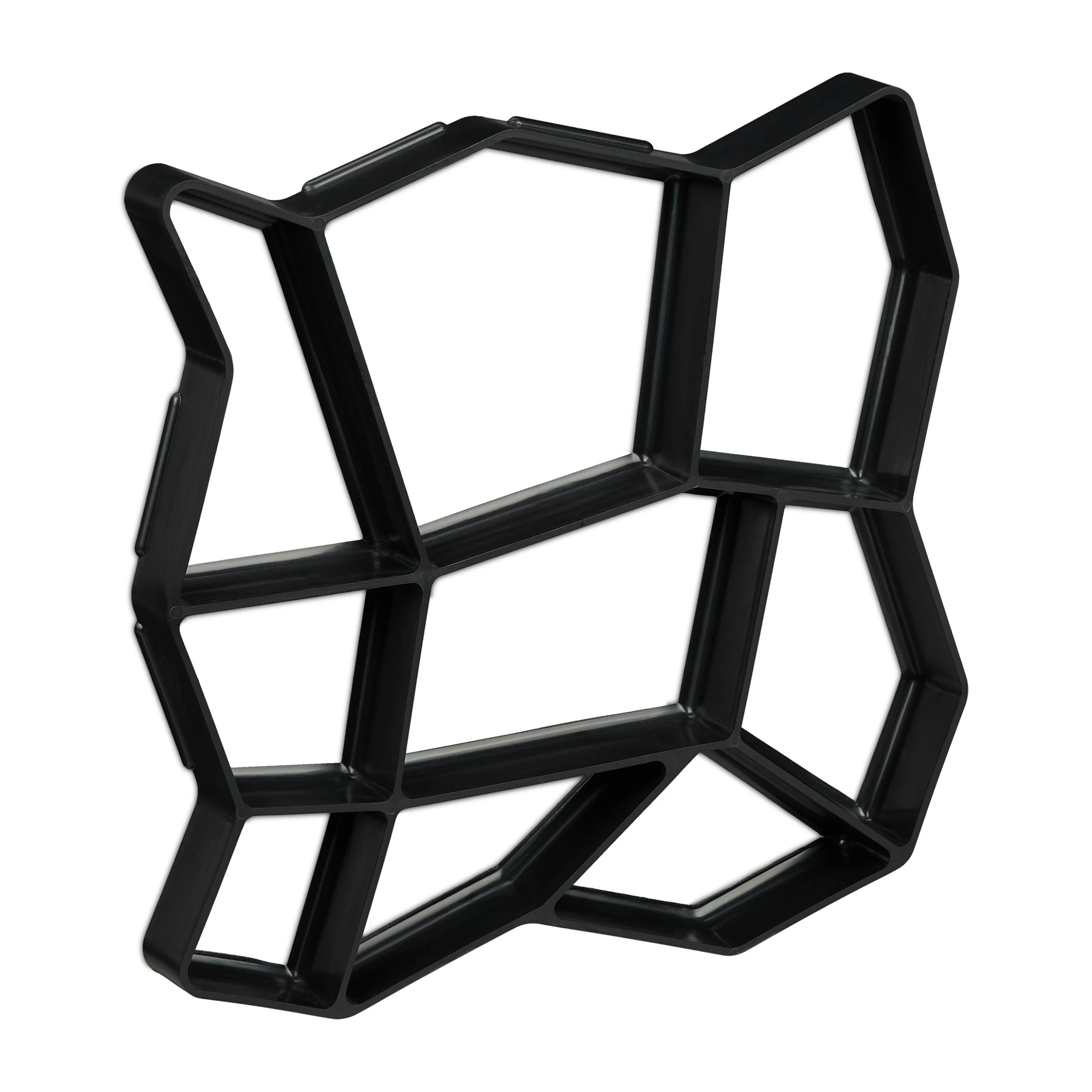 Relaxdays 8 X Pflasterform 9 Kammern In Schwarz - (B)35 X (T)35 Cm