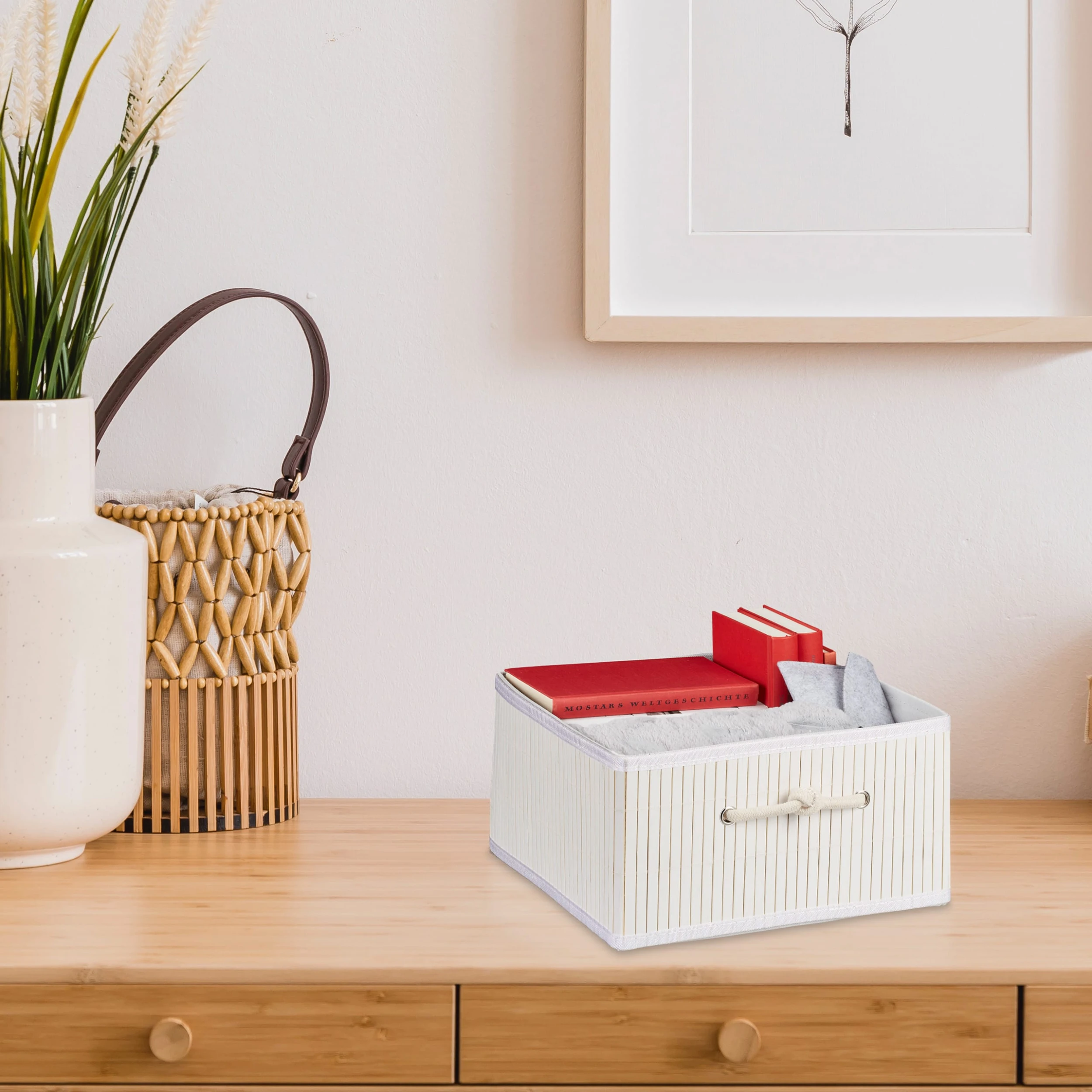 Relaxdays 8x Aufbewahrungskorb In Braun - (B)32 X (H)16,5 X (T)35 Cm – Bild 5