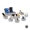 Relaxdays 8x Aufbewahrungskorb In Weiss-Grau