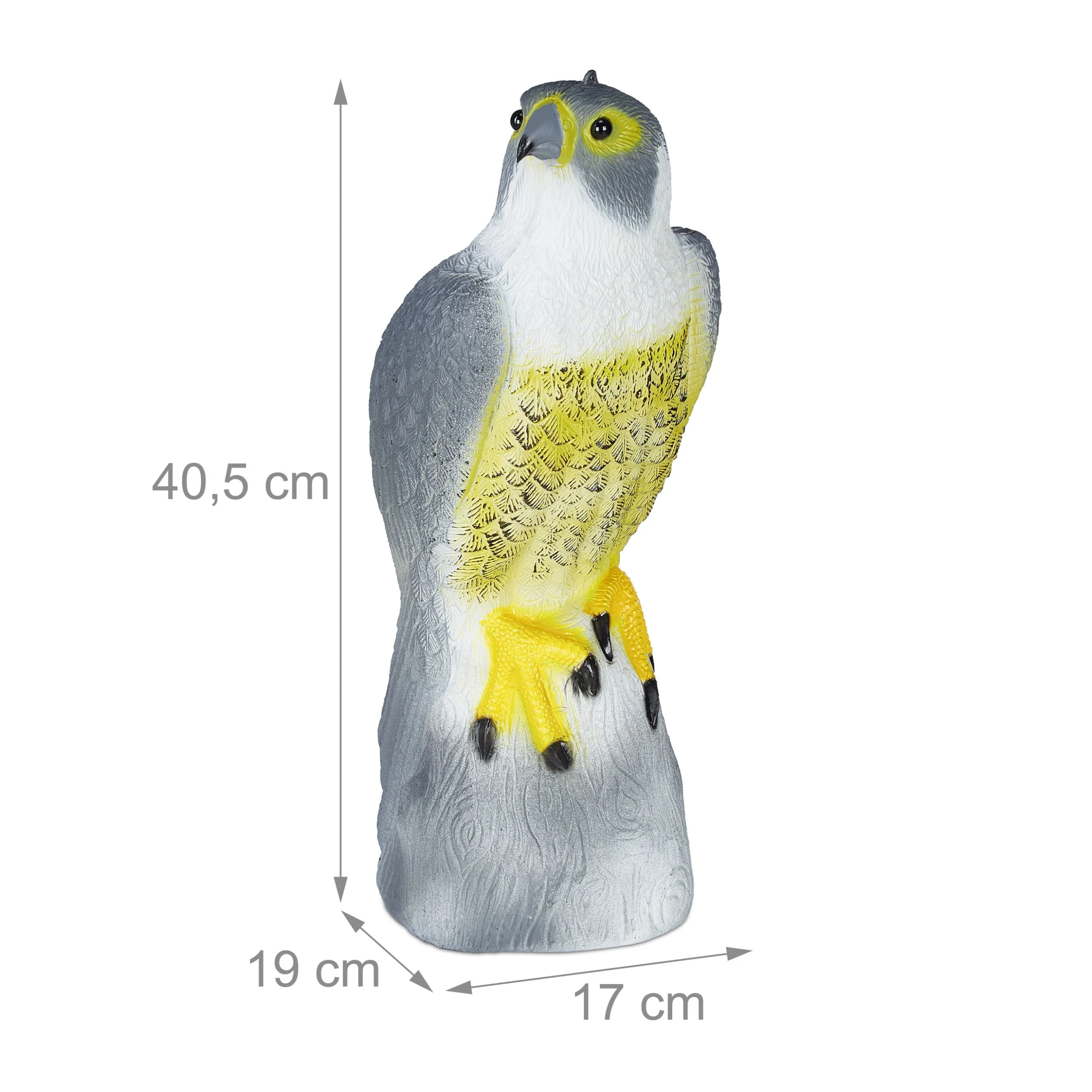 Relaxdays 8x Vogelschreck "Falke" In Grau – Bild 4