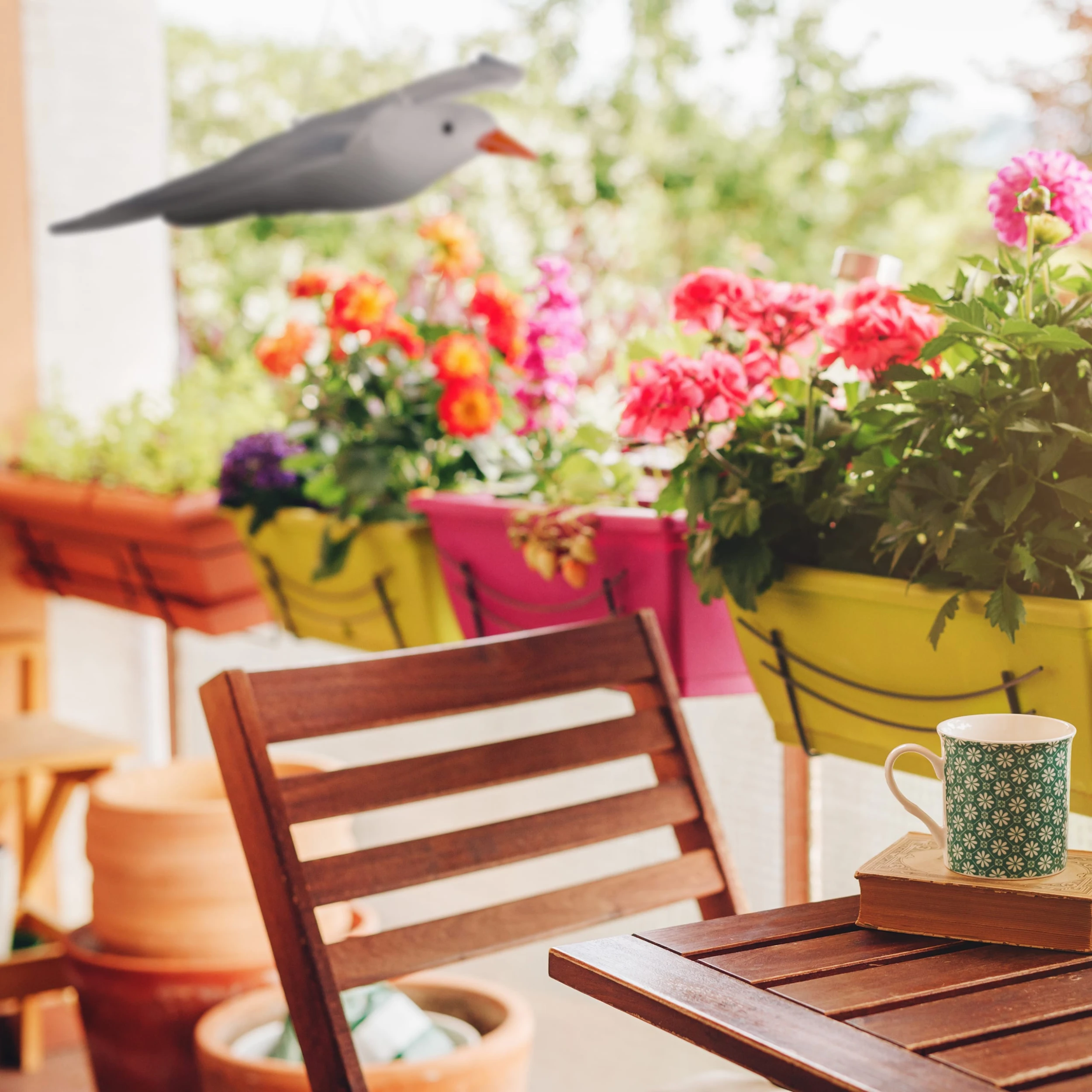Relaxdays 8x Vogelschreck "Möwe" In Weiß/ Grau – Bild 3