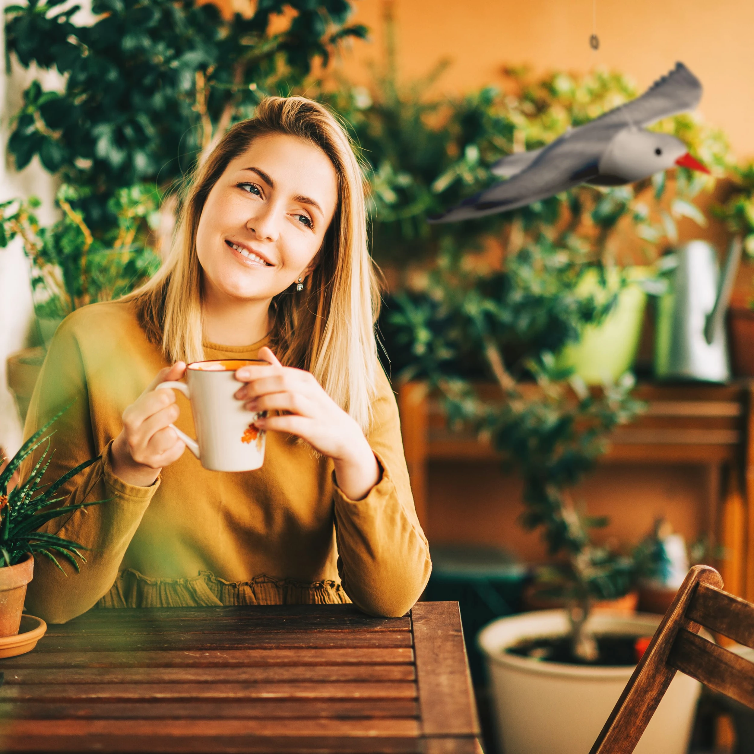 Relaxdays 8x Vogelschreck "Möwe" In Weiß/ Grau – Bild 5