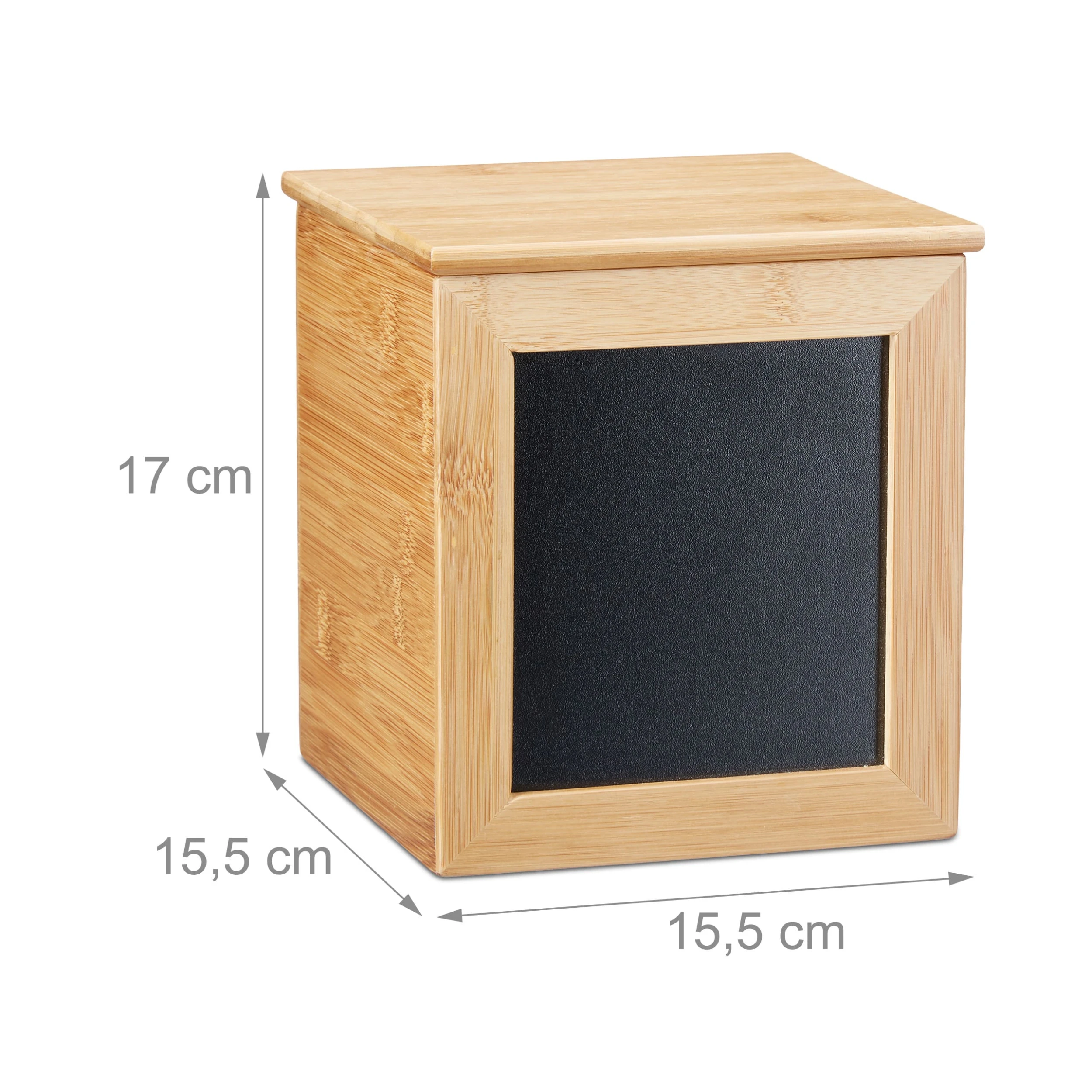 Relaxdays Aufbewahrungsbox In Natur - (B)15,5 X (H)17 X (T)15,5 Cm – Bild 3