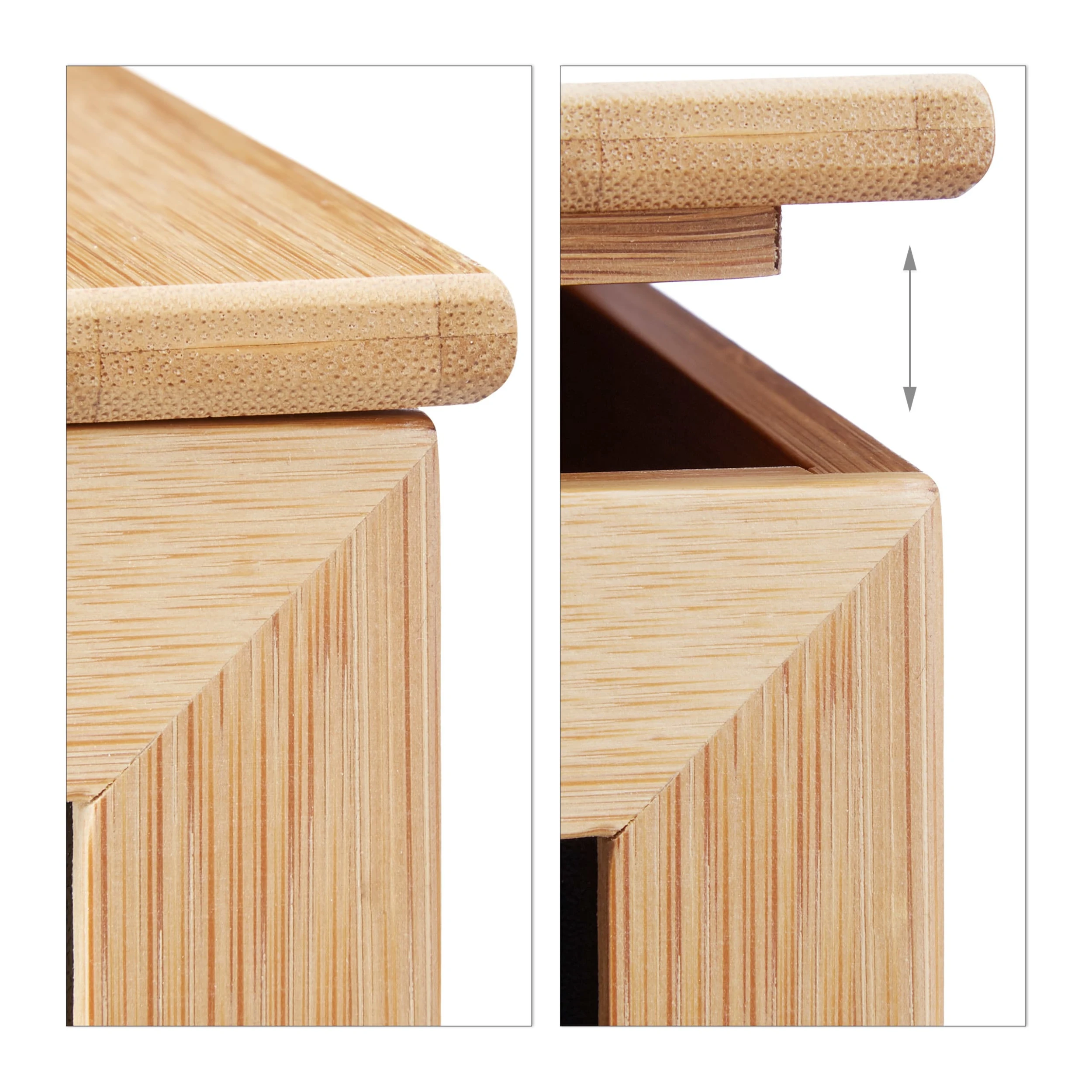 Relaxdays Aufbewahrungsbox In Natur - (B)15,5 X (H)17 X (T)15,5 Cm – Bild 6