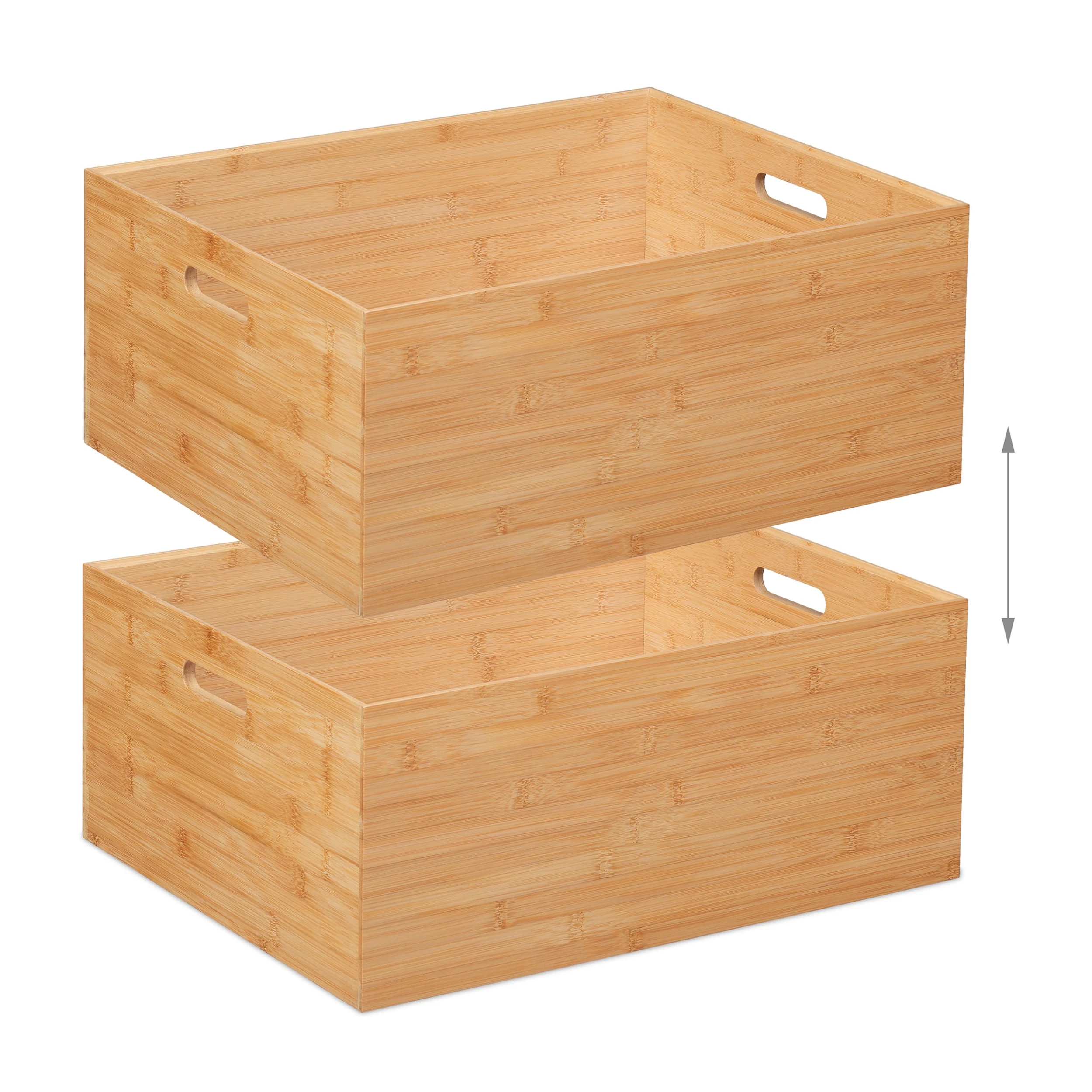 Relaxdays Aufbewahrungsbox In Natur - (B)50 X (H)21 X (T)40 Cm – Bild 6