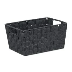 Relaxdays Aufbewahrungskorb In Grau - (B)31x (H)15,5 X (T)20,5 Cm