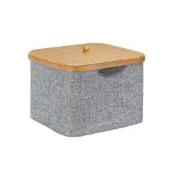 Relaxdays Aufbewahrungskorb In Grau - (B)33 X (H)25 X (T)33 Cm