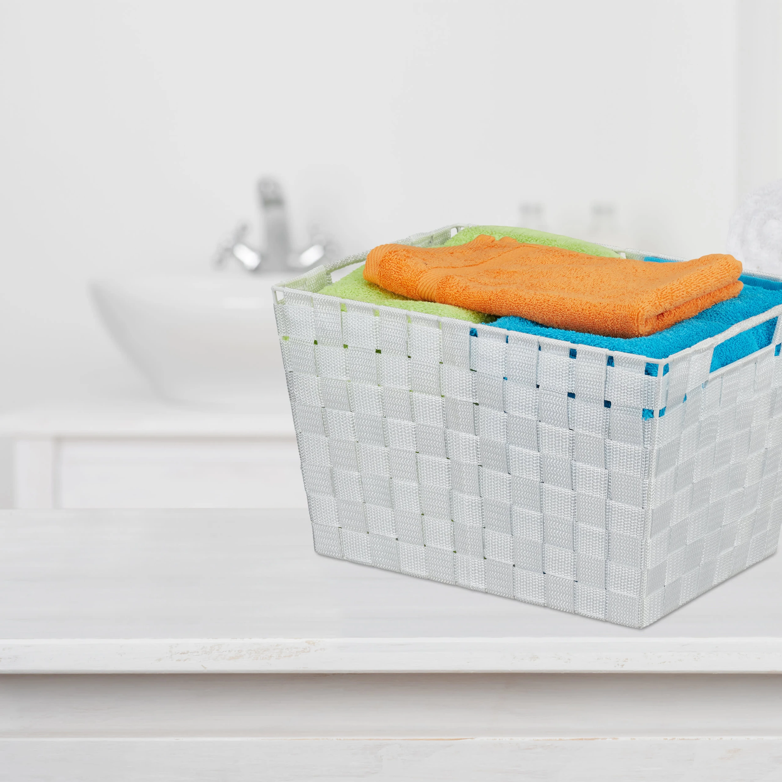 Relaxdays Aufbewahrungskorb In Grau - (B)35x (H)22 X (T)25,5 Cm – Bild 5