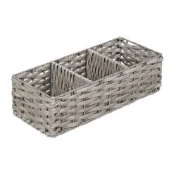 Relaxdays Aufbewahrungskorb In Grau - (B)36,5 X (H)11 X (T)15,5 Cm