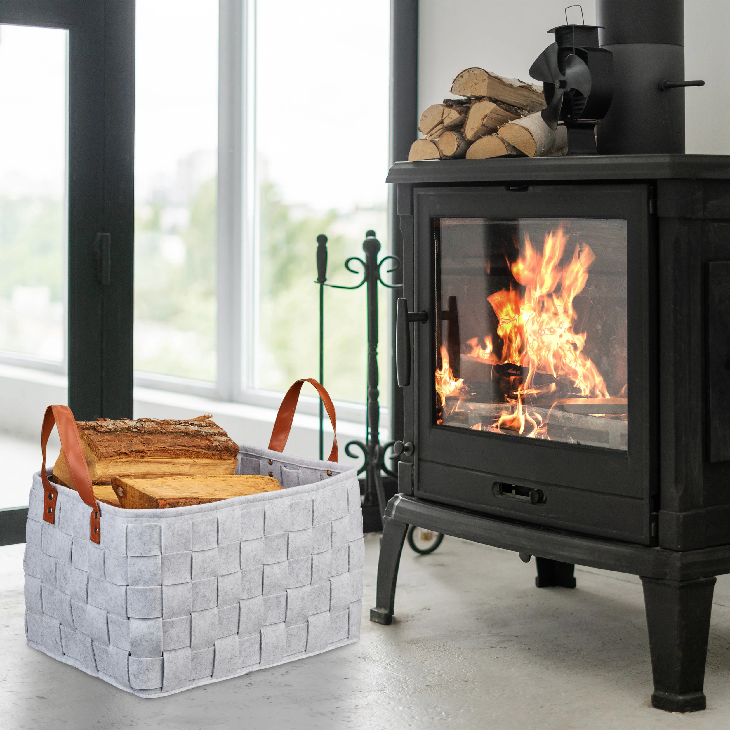 Relaxdays Aufbewahrungskorb In Hellgrau – Bild 2