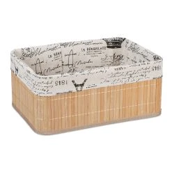 Relaxdays Aufbewahrungskorb In Natur - (B)38 X (H)16,5 X (T)28,5 Cm