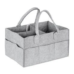 Relaxdays Baby-Windel-Caddy In Hellgrau