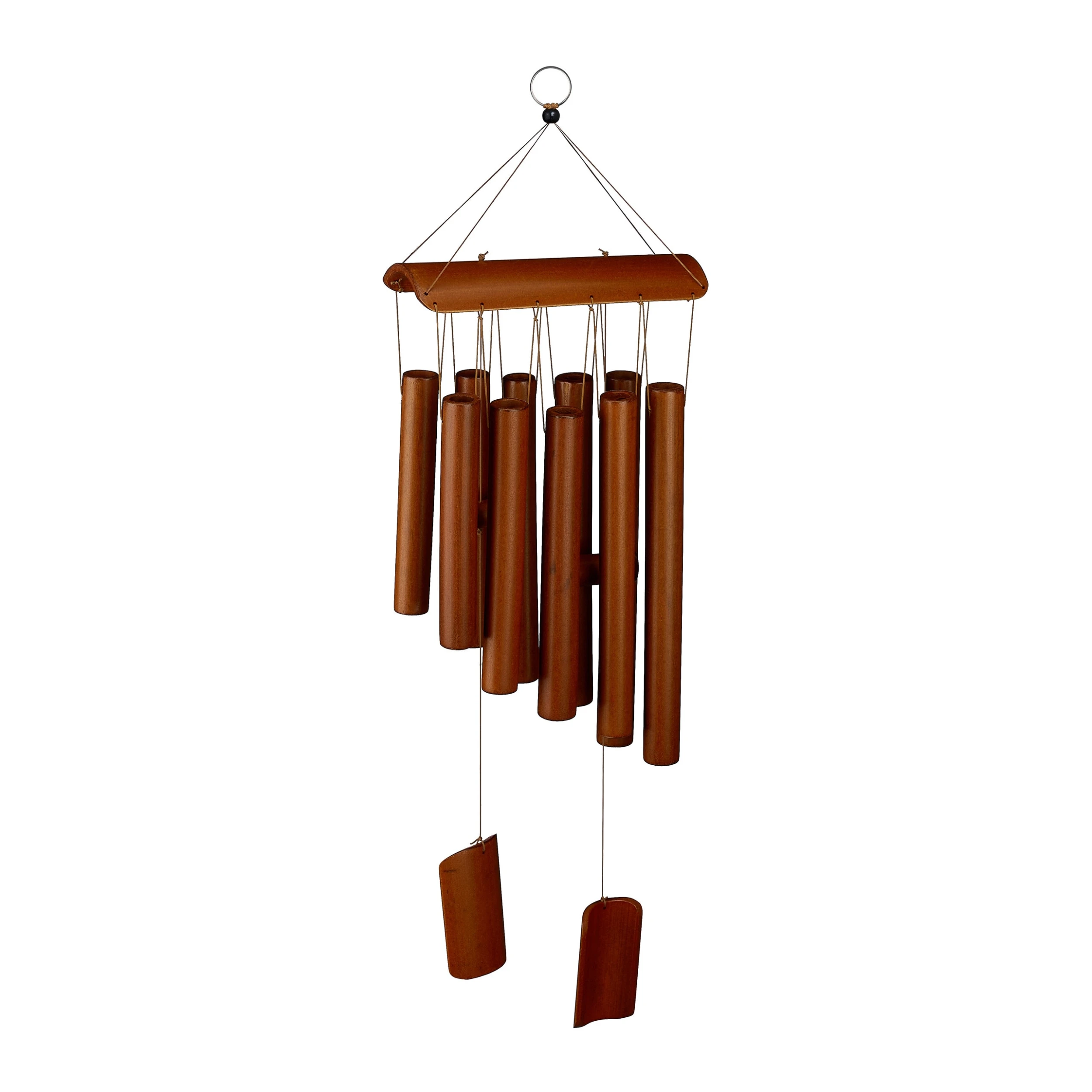 Relaxdays Bambus Windspiel In Natur - (B)18,5 X (H)58,5 X (T)6,5 Cm