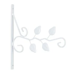 Relaxdays Blumenampelhalterung "Blätter" In Weiß