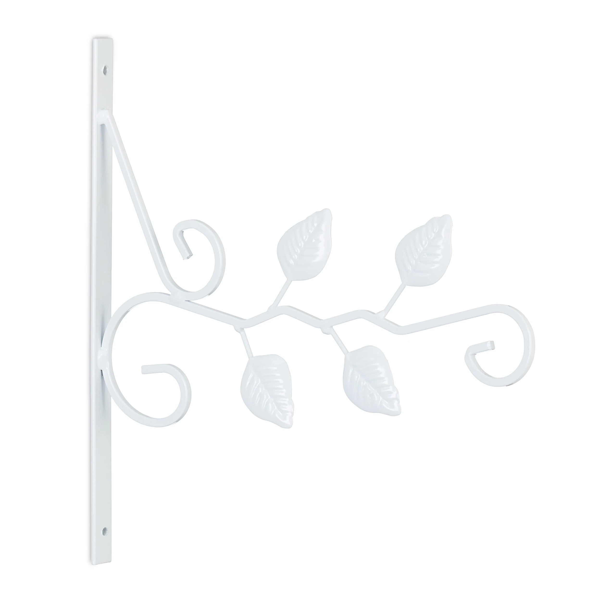 Relaxdays Blumenampelhalterung "Blätter" In Weiß
