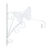 Relaxdays Blumenampelhalterung "Schmetterling" In Weiß