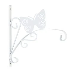 Relaxdays Blumenampelhalterung "Schmetterling" In Weiß