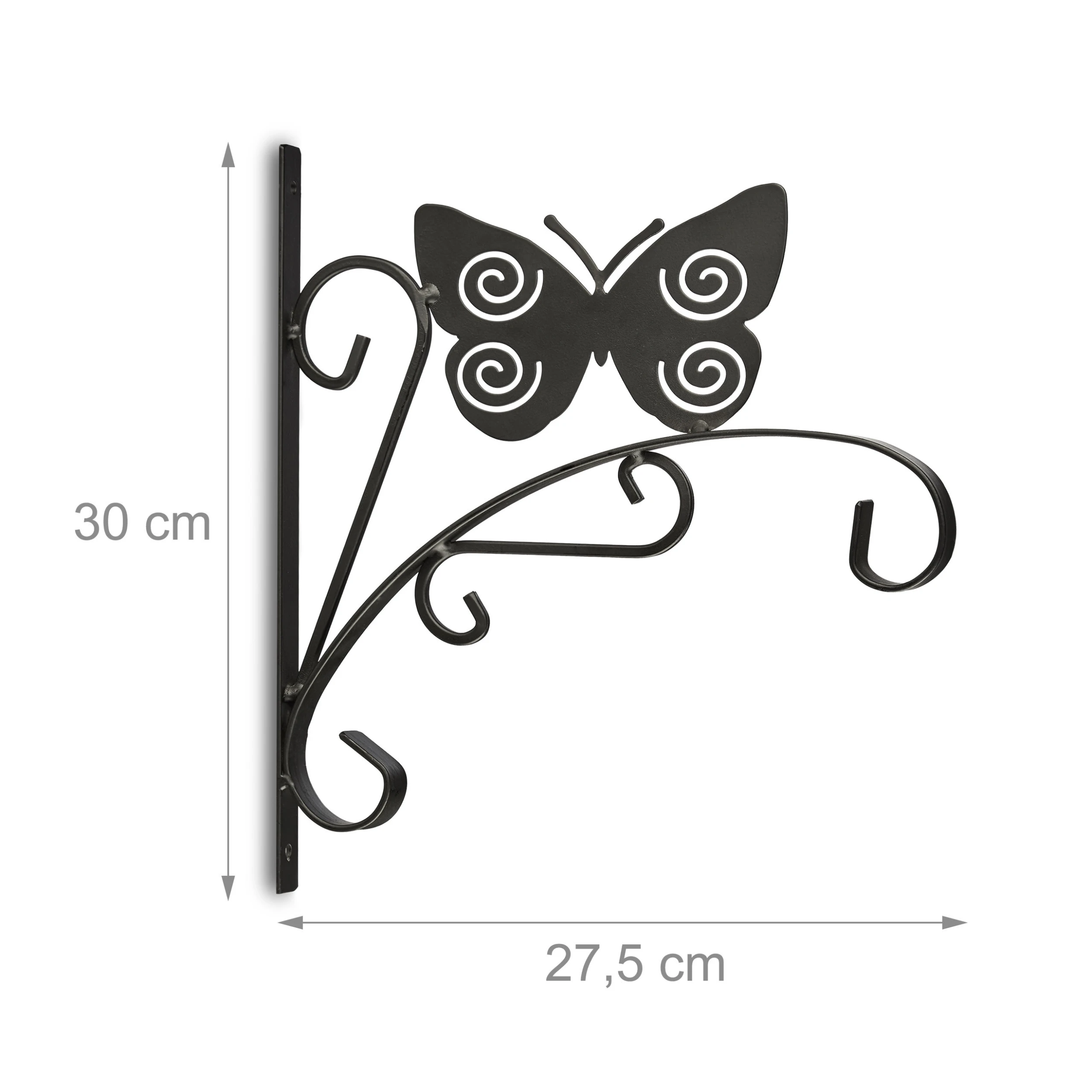 Relaxdays Blumenhaken Schmetterling In Schwarz – Bild 4
