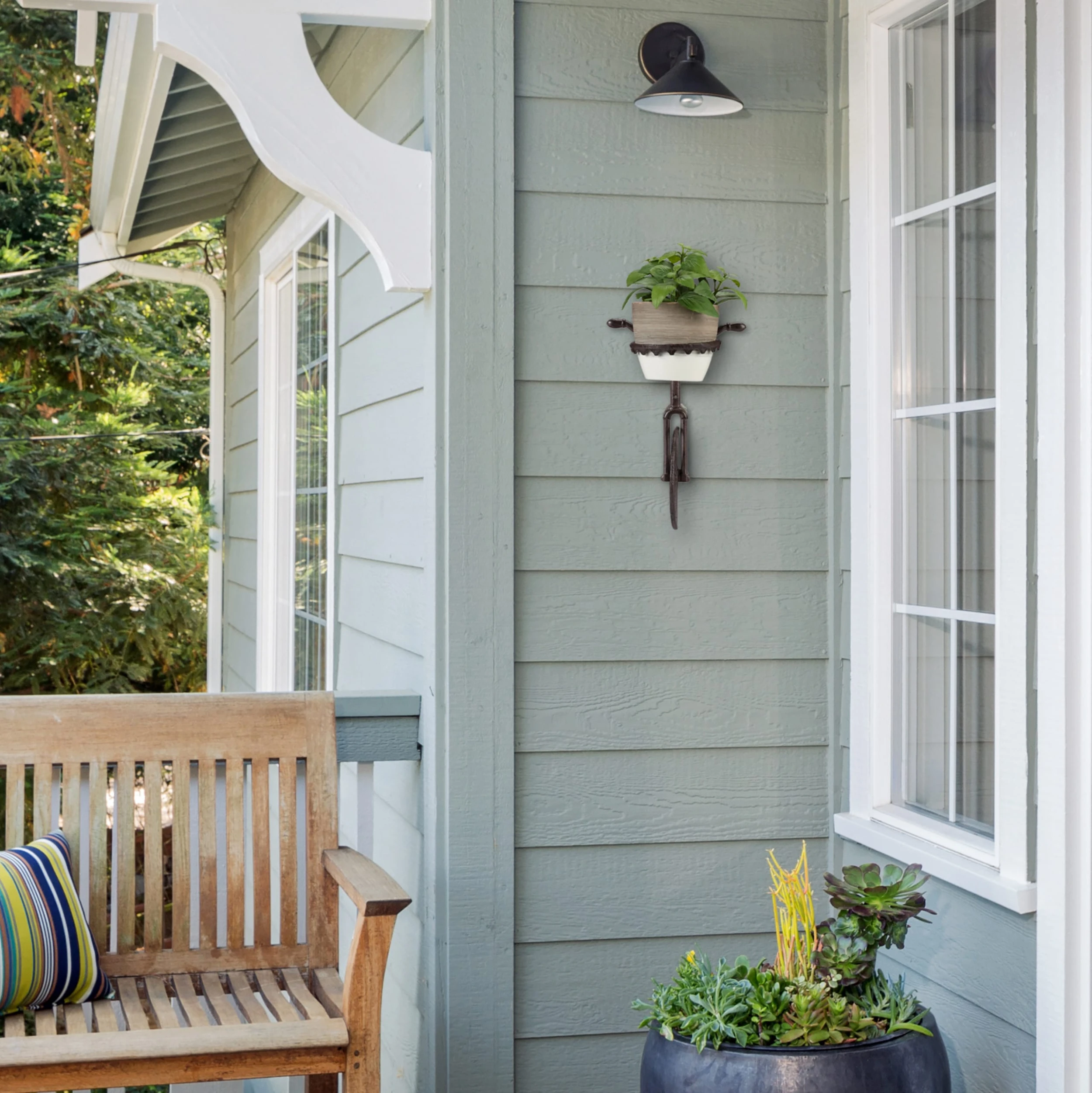 Relaxdays Blumenhalter In Dunkelbraun Ø 13 Cm – Bild 2