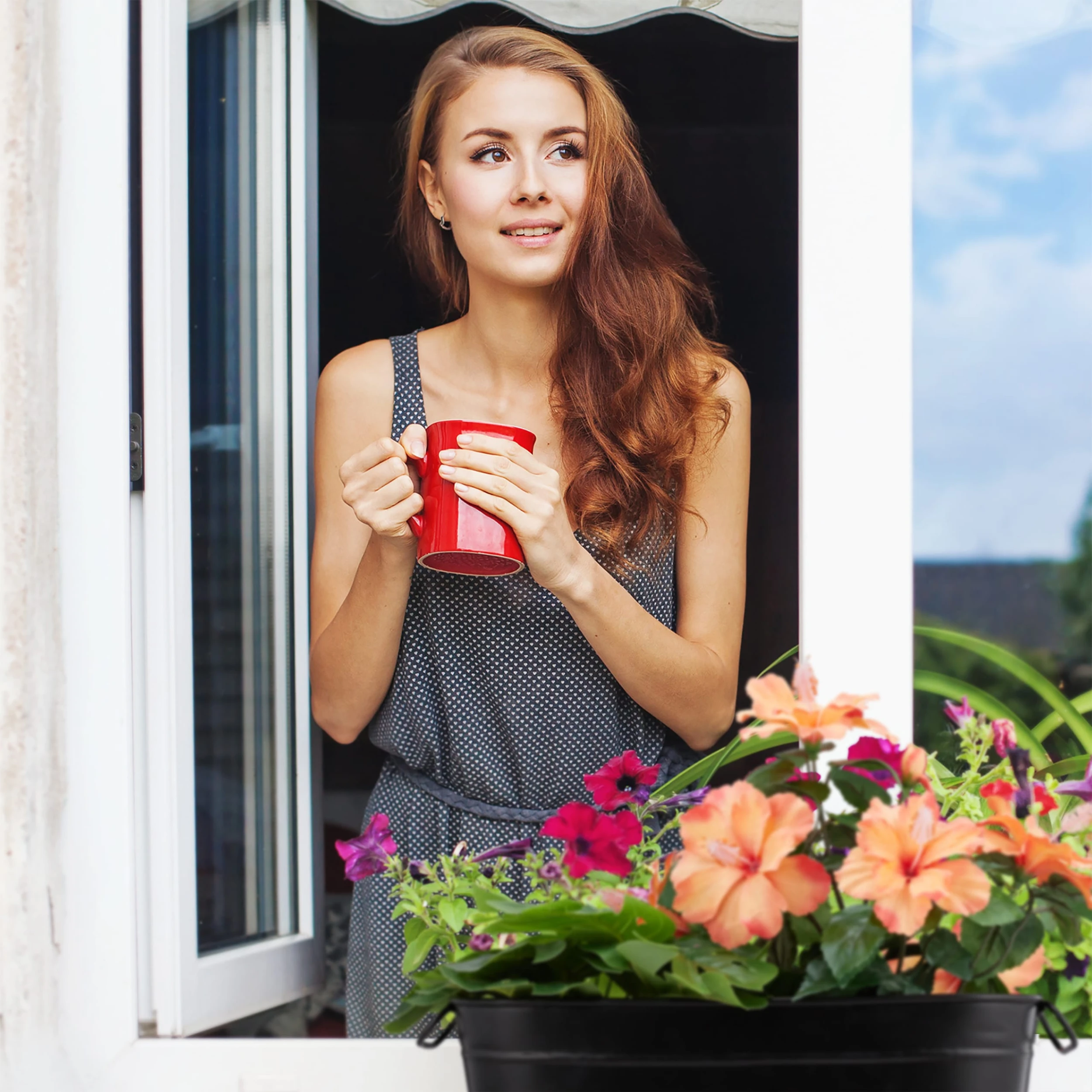 Relaxdays Blumenkasten In Schwarz - (B)38x (H)16 X (T)19 Cm – Bild 3