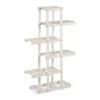 Relaxdays Blumenregal In Weiß - (B)81 X (H)125 X (T)25 Cm
