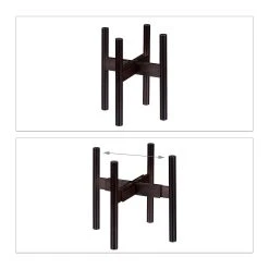 Relaxdays Blumenständer In Braun