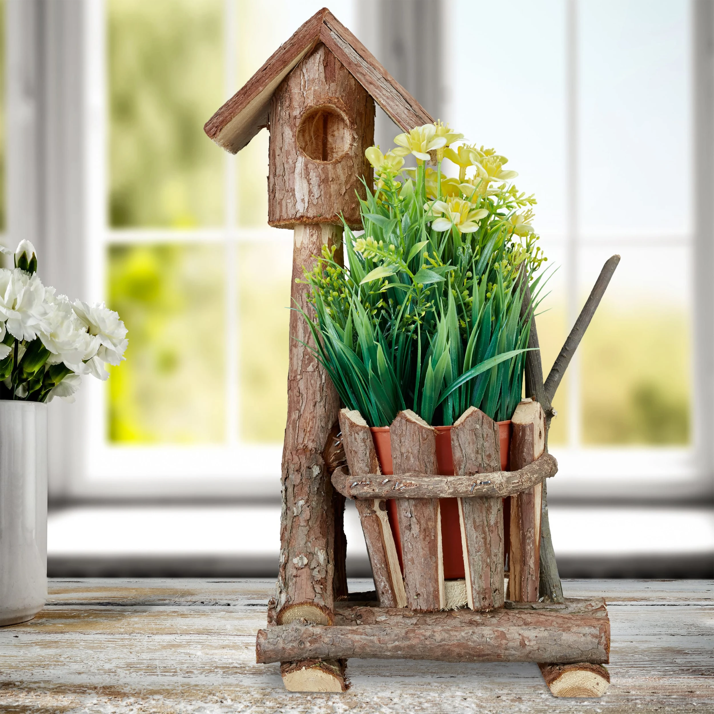 Relaxdays Blumentopf In Braun – Bild 2