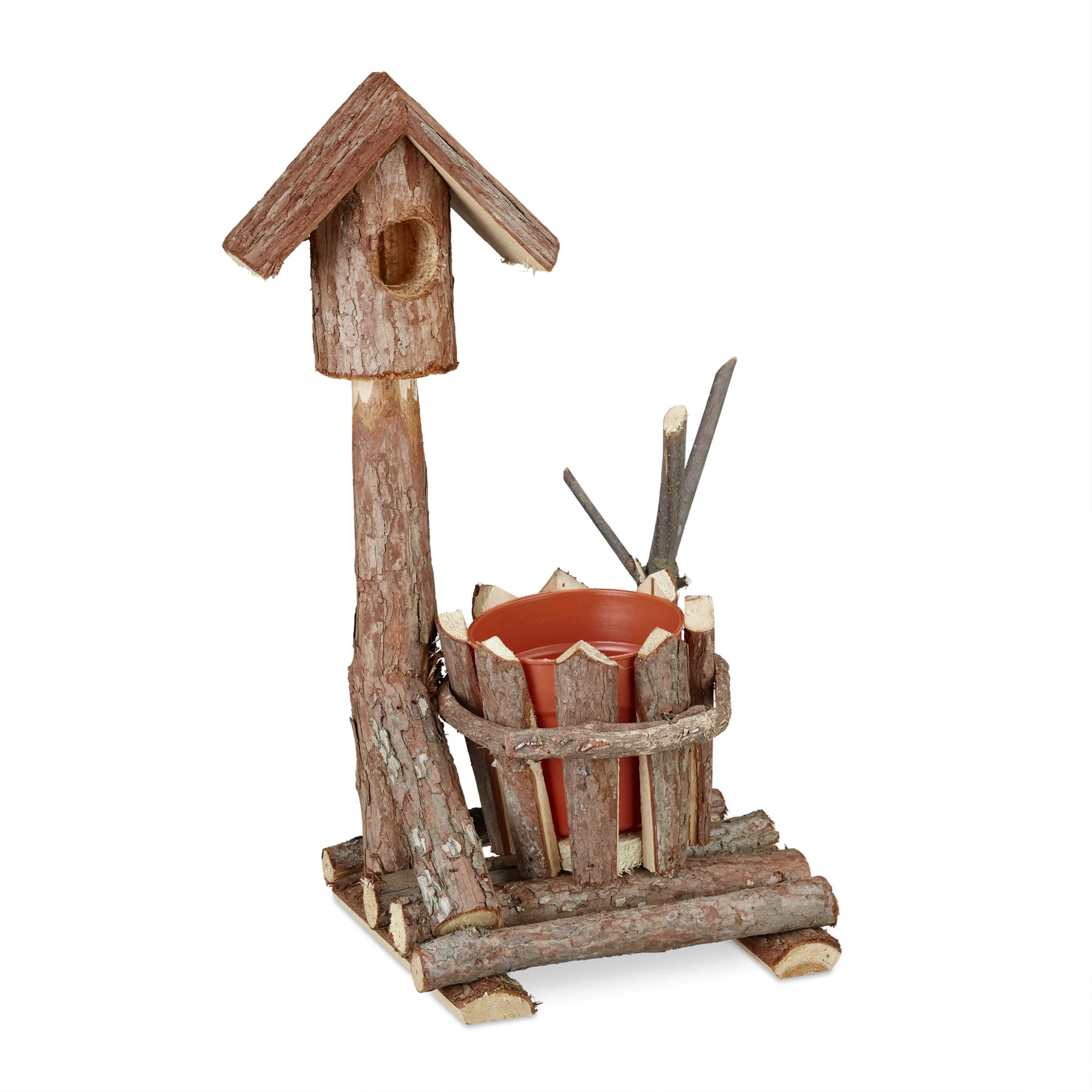 Relaxdays Blumentopf In Braun