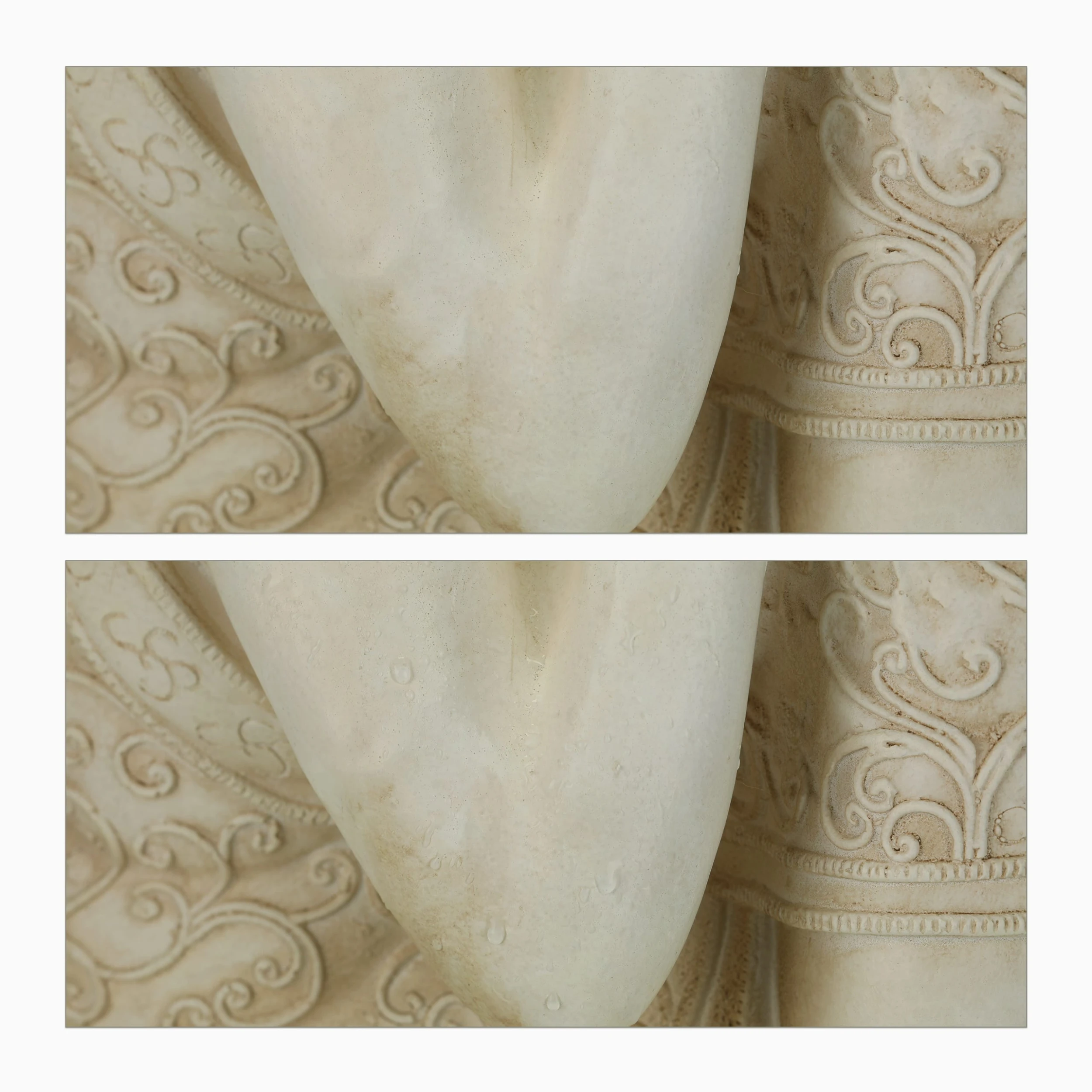 Relaxdays Buddha-Figur In Cremeweiß - (B)40,5 X (H)61 X (T)38 Cm – Bild 6