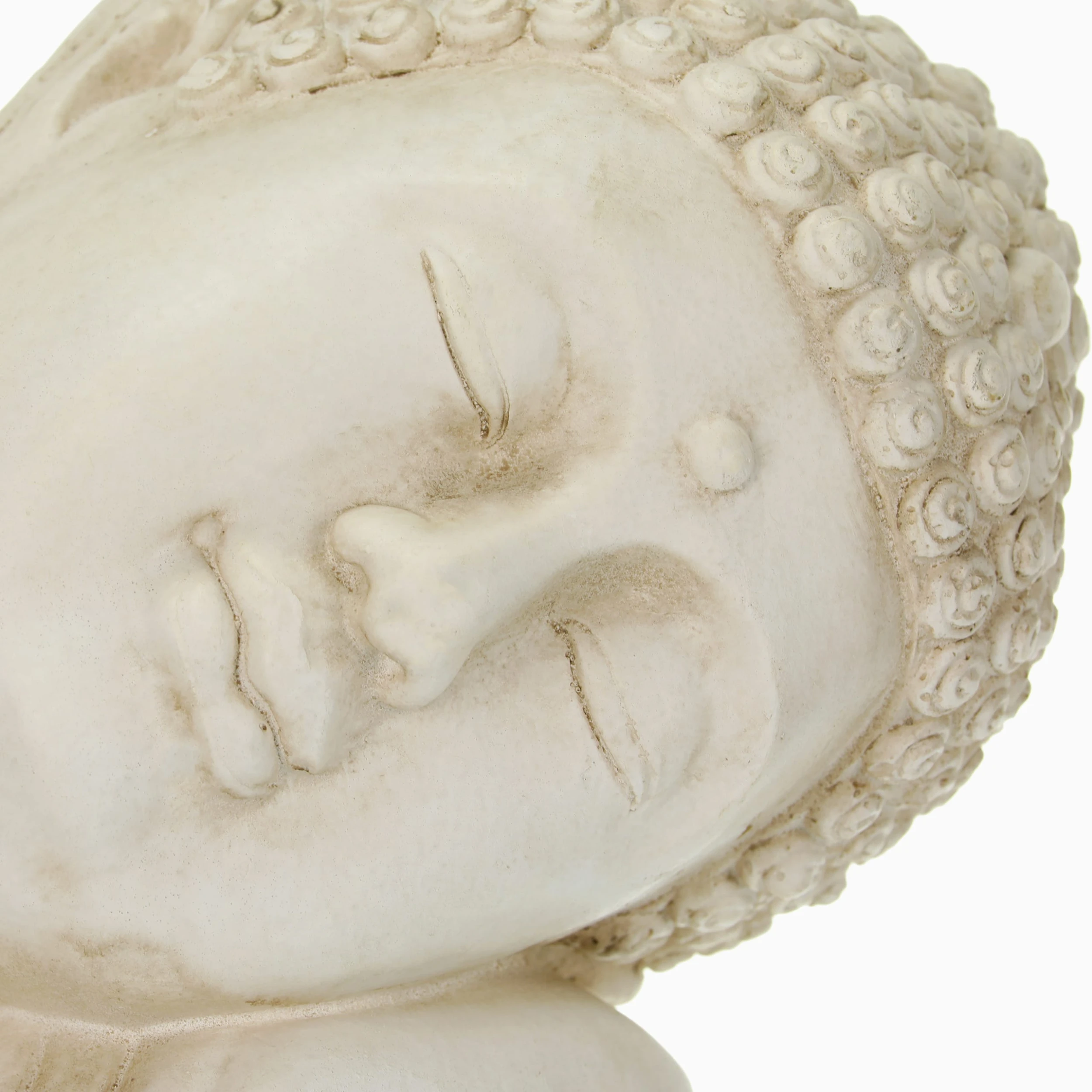 Relaxdays Buddha-Figur In Cremeweiß - (B)40,5 X (H)61 X (T)38 Cm – Bild 7