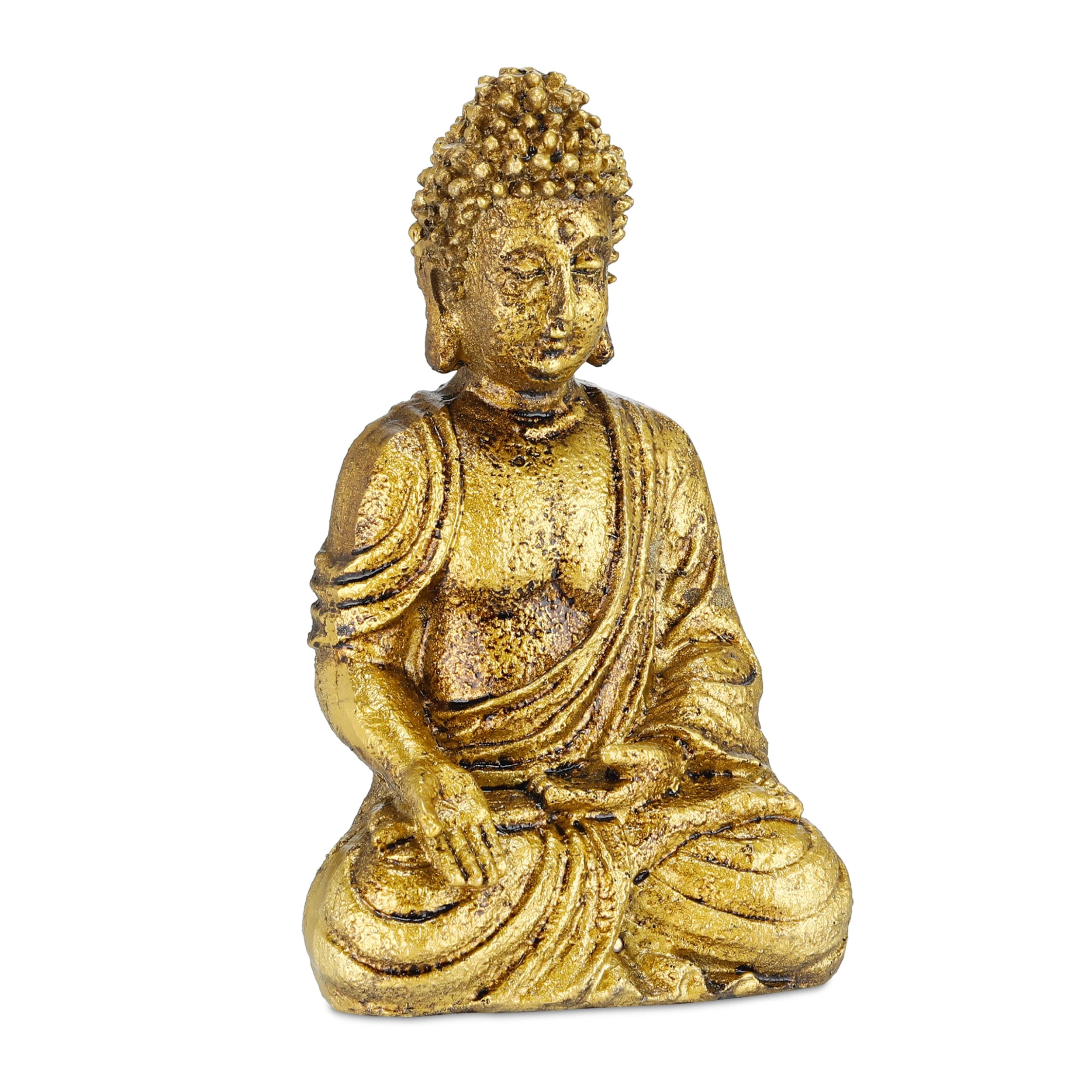 Relaxdays Buddha-Figur In Gold